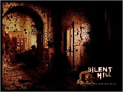 plamy, dom, Silent Hill, drzwi